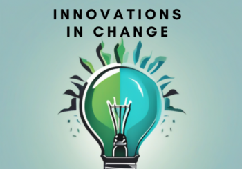 Light bulb logo with text Innovations in Change, Be Well